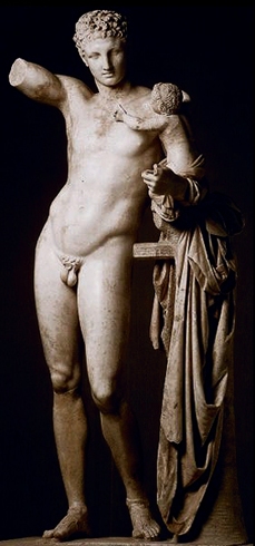 Hermes con Dioniso niño, de Praxíteles