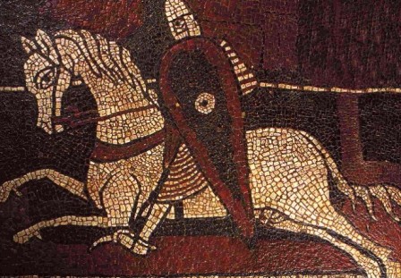 Mosaico románico de la abadía de Ganagobie, en Provenza