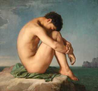 Hombre joven junto al mar, de Hippolyte Flandrin