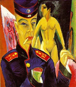 Autorretrato como soldado, de Ernst Ludwig Kirchner