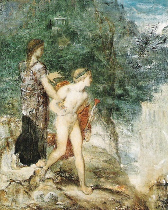 Ariadna y Teseo, de Gustave Moreau