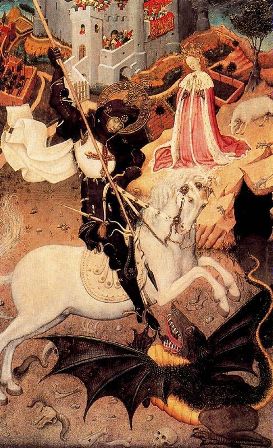 San Jorge dando muerte al dragón, de Bernardo Martorell